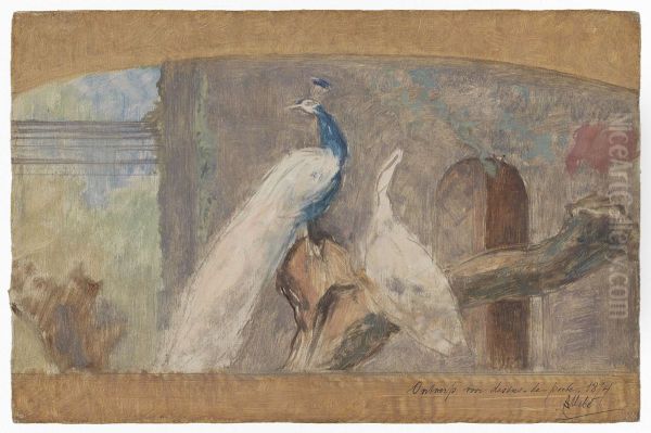 tak met pauw en andere vogels - view 1