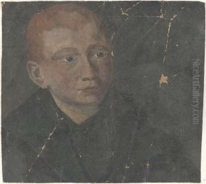 Jongenskop met rood haar by Carel Adolph Lion Cachet