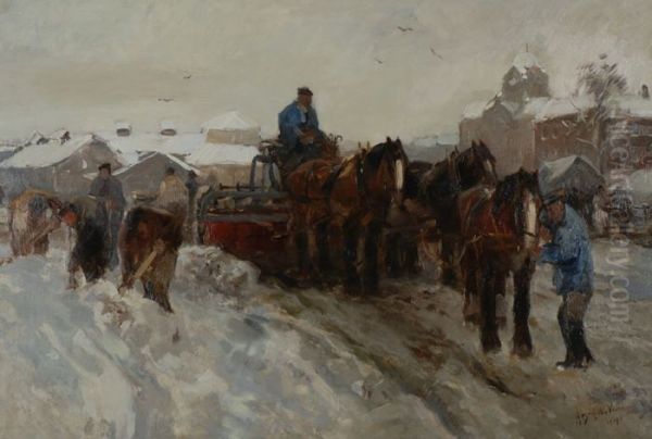 Sneeuwruimers bij het Oostplein - view 1