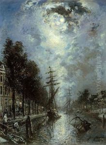 Canal a Rotterdam by Johan Jongkind