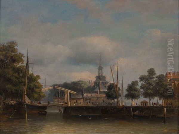 Ooster Oudehoofdpoort, gezicht vanaf de Wijnhaven (Punt) in de richting van de Oude Haven en Haringvliet - view 1