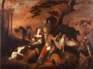 Rust na de jacht by Abraham Danielsz. Hondius
