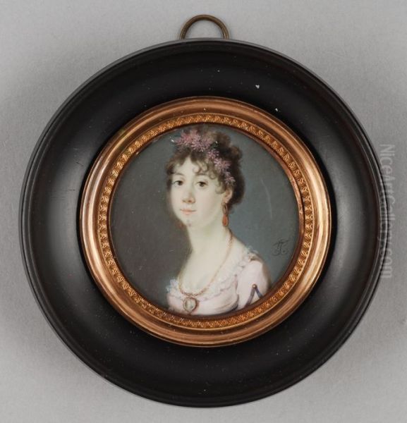 Portretminiatuur van Augusta Carolina Prinses van Hohenlohe-Langenburg - view 1
