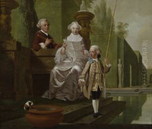 Portret van Cunera van Rijckevorsel (1722-1782), Isaac Hubert (1725-1798) en Isaac Hubert jr (1756-1839) Portret van Cunera van Rijckevorsel (1722-1782), Isaac Hubert (1725-1798) en Isaac Hubert jr (1756-1839)