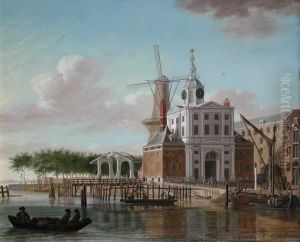 Gezicht op de Wester Nieuwehoofdpoort