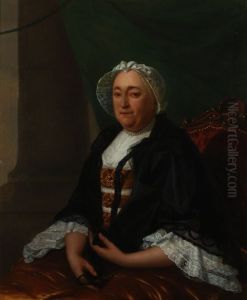Portret van Ignatia Maria Visch (1713-1774) by Dionys Van Nijmegen