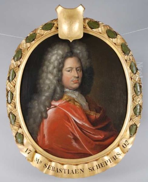 Ovaal portret van Bastiaen Willemsz. Schepers (1650-1704) - view 1