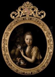 Portret van Maria van der Werff (1692-1731) by Adriaen Van Der Werff