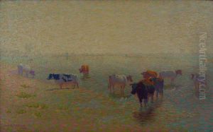 Summer morning at the Rijn nearRhenen Summer morning at the Rijn nearRhenen