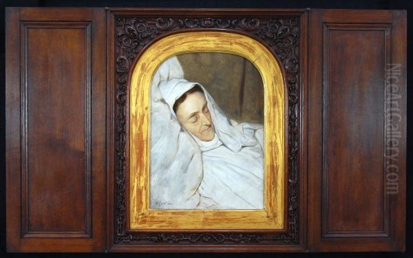 Doodsbedportret de moeder van de kunstenaar Cornelia Scheffer- Lamme - view 1