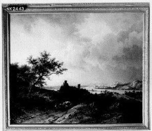 landscape near the Rhine by Barend Cornelis Koekkoek