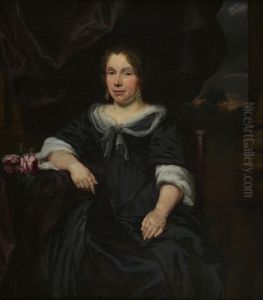 Portret van een onbekende dame by Nicolaes Maes