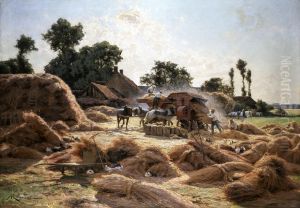The Threshing Machine by Albert Rigolot