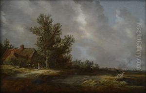 Landweg met boerderij Landweg met boerderij