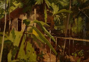 Kamponghuisje te Buitenzorg by Willem Witsen