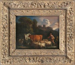 Italianiserend landschap by Nicolaes Pieterszoon Berchem