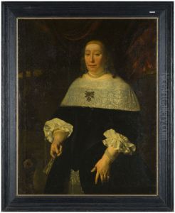 Portrait of a woman by Abraham Lambertsz van den Tempel