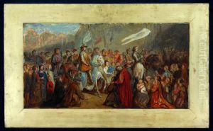 De intocht van Jeanne d' Arc en Karel VII in Reims
