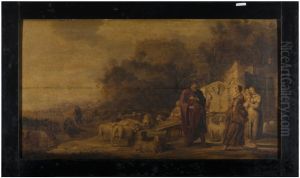 Mozes en de dochters van Jethro in Midian