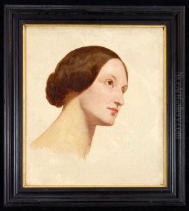 Studiekop voor het portret van gravin Eliza Krasinska, met haar kinderen by Ary Scheffer