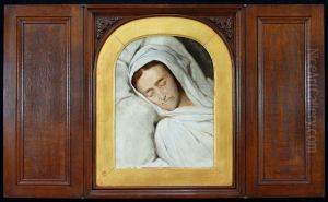 Cornelia Scheffer- Lamme op haar doodsbed by Ary Scheffer