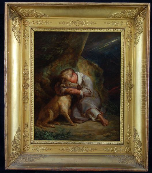 Child with Dog - view 1