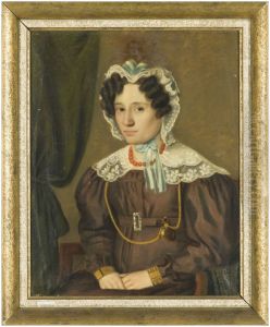 Portret van een dame by Willem Bartel Van Der Kooi