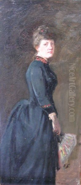 Portret van mevrouw Gunneweg (staand) - view 1