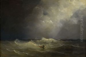Sea in stormy weather by Theodore Gudin