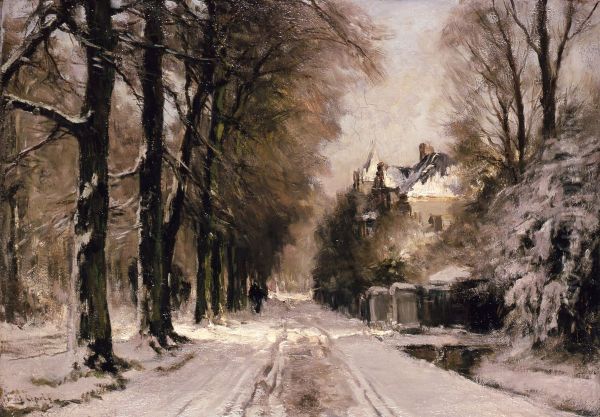 Besneeuwde laan - view 1