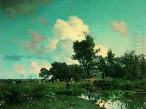 Zomers boerenlandschap by Willem Bastiaan Tholen