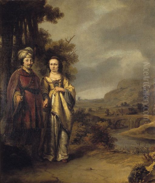 couple in landscape - view 1