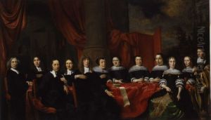 Regenten en regentessen van het Heilig Sacramentsgasthuis by Cornelis Bisschop