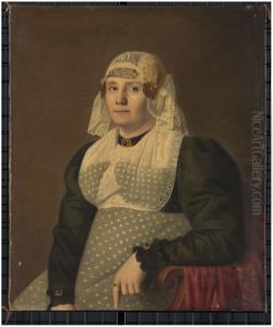 Portret van Geertruida Toussaint Beekkerk met Friese hoofddracht Portret van Geertruida Toussaint Beekkerk met Friese hoofddracht