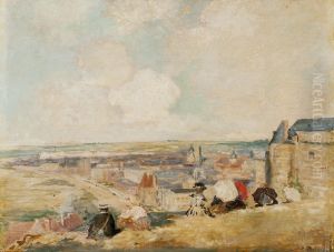 Vue de Dieppe du haut des falaises Vue de Dieppe du haut des falaises