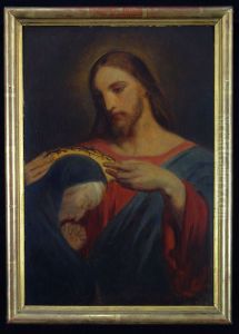 Christus, de doornenkroon plaatsende op het hoofd van koningin Maria Amelia Christus, de doornenkroon plaatsende op het hoofd van koningin Maria Amelia