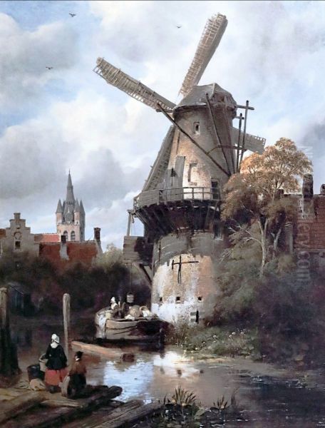 Thee Almolen and the Oude Kerk  Delft - view 1