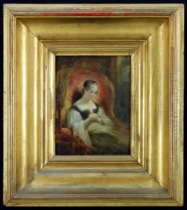 Margaret at the Spinning Wheel (Goethe, Faust 1, 15) by Ary Scheffer