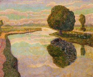 Landschap met vaart by Jan Toorop