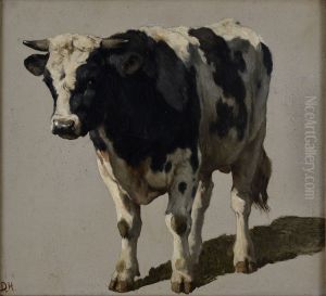 Studie van een stier by Johannes-Hubertus-Leonardus de Haas