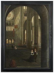 View in the north transept of Westminster Abbey in London