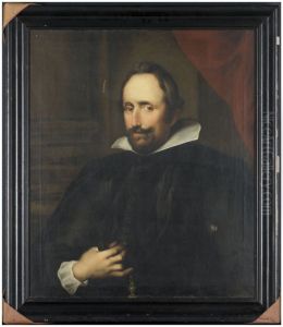 Portret van een man in 17e eeuwse kledij Portret van een man in 17e eeuwse kledij