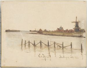 Gezicht op Harlingen vanuit zee Gezicht op Harlingen vanuit zee