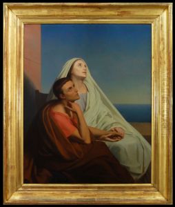 De Heilige Augustinus en zijn moeder Monica by Ary Scheffer