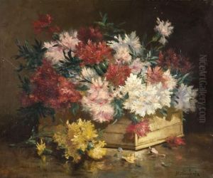 Bouquet D'oeillets by Eugene Henri Cauchois