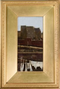 View from Window of Gardens and Facades of Houses by Lawrence Alma-Tadema