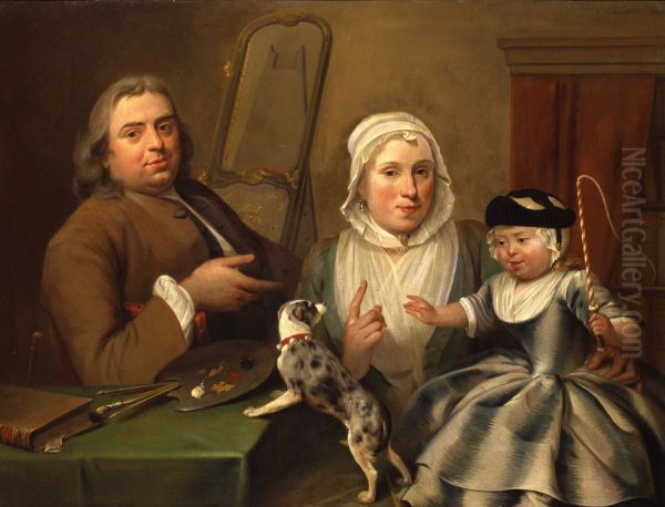 Portrait of Albertus de Jonck (1714-1766), Maria Verpoorten (?-?) and Willem de Jonck (?-?) - view 1