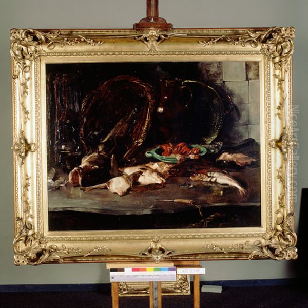 Stilleven met vissen (Vissen en visgerei) - view 1