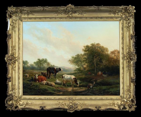 Heuvelachtig landschap met vee - view 1