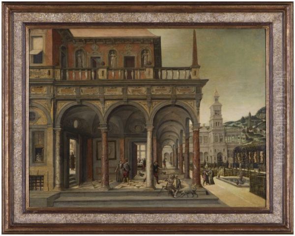 Lararus at the door of the rich man - view 1